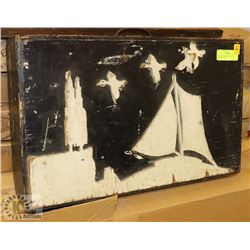 VINTAGE FOLKART SEAGOING WRITING CASE