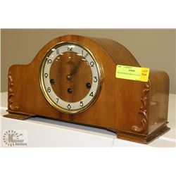 SOLAR WOOD MANTLE CLOCK