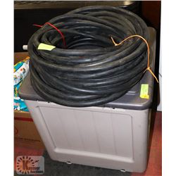 YARDWORKS GARDEN HOSE CADDY WITH 80FT HOSE.