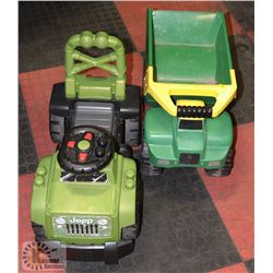KIDS JEEP AND DUMP TRUCK