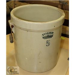 5 GALLON SUNBURST CROCK.
