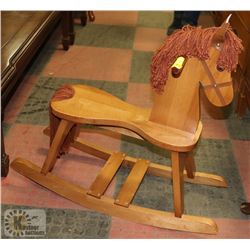 WOODEN ROCKING HORSE.