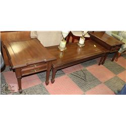 COFFEE TABLE (54"X22") WITH 2 END TABLES WITH