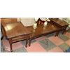 Image 1 : COFFEE TABLE (54"X22") WITH 2 END TABLES WITH