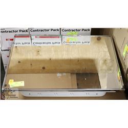 METAL MEDICINE CABINET W/ MIRRORED FRONT & GLASS