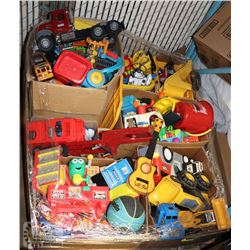 PALLET OF CHILDRENS TOYS INCLUDES TRUCKS, TONKA &