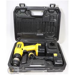 DEWALT CORDLESS 14.4V DRILL WITH CASE.