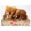 Image 1 : A PAIR OF OF HANDCARVED WOODEN ELEPHANT
