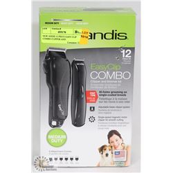 NEW ANDIS 12 PIECE EASY CLIP COMBO CLIPPER AND