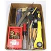 FLAT OF WOOD WORKING TOOLS, DRILL BITS & MORE