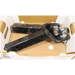 PAIR OF DROP HITCHES W/ BALLS OF 1 7/8" & 2"