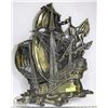 VINTAGE METAL WALL HANGING SAILSHIP W/ SOME DAMAGE
