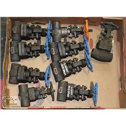 LOT OF ASSORTED BALL VALVES