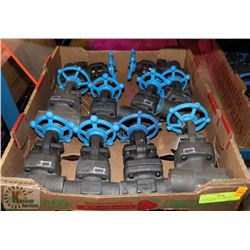 LOT OF 10 VELAN + SMITH 3/4 + 1" GATE VALVE