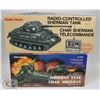 PAIR OF RADIOSHACK SHERMAN REMOTE CONTROL TANK