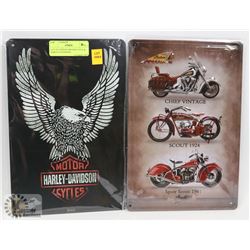 LOT OF 2 INDIAN MOTOR CYCLE & HARLEY DAVIDSON