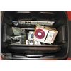 TOTE OF COMPUTER PARTS, MONITOR & MORE