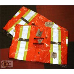 TWO CONDOR HI VIS SURVEYORS VESTS SIZE XL