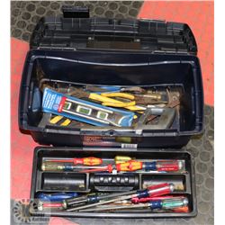 MASTERCRAFT TOOL BOX WITH TRAY, FULL OF