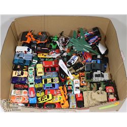 LARGE BOX OF OVER 60 DIECAST CARS,