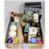 BOX W/VARIOUS NEW HOUSEHOLD ITEMS