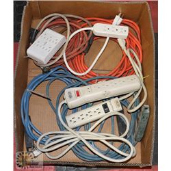 LARGE BOX OF OUTDOOR EXTENSION CORDS