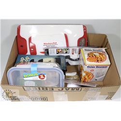 BOX W/NEW KITCHEN PRODUCTS INCL.