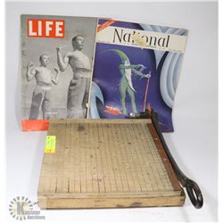 1935 & 1937 MAGAZINES WITH VINTAGE PAPER TRIMMER