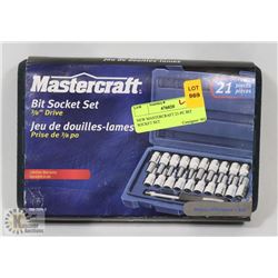 NEW MASTERCRAFT 21-PC BIT SOCKET SET