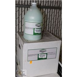 CASE WITH FOUR 4L BOTTLES OF VERSA PRO HAIR AND