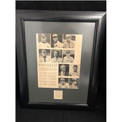 VINTAGE BASEBALL PHOTO QUIZ FRAMED