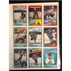 1983-84 UNCUT HOCKEY CARD SHEET