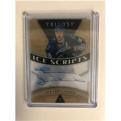 2012-13 Upper Deck Trilogy Ice Scripts Trevor Linden Autograph Auto