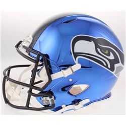 Marshawn Lynch Signed Seattle Seahawks Full-Size Authenti Chrome Speed Helmet (Radtke COA)