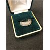 Image 2 : TED DIAMOND PAVE BAND 18K WHITE GOLD LADY'S RING (STAMPED TESTED)