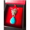 Image 2 : TOP NICE BLUE LEOPARD PENDANT (925 STERLING SILVER)