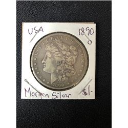 1890 U.S.A MORGAN SILVER DOLLAR (MINTED NEW ORLEANS)