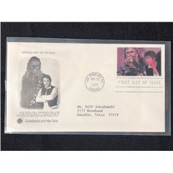 USA  FIRST DAY COVER  Chewbacca and Han Solo Star Wars