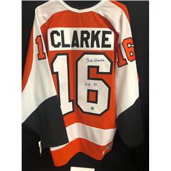 BOBBY CLARKE SIGNED FLYERS CAPTAIN JERSEY (AJ SPORTS COA)