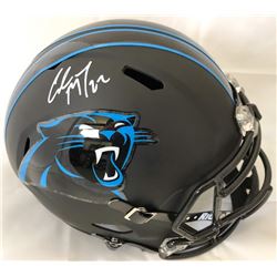 Christian Jackson McCaffrey Signed Panthers Football Helmet (Beckett COA)