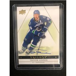 2013-14 Upper Deck Trilogy Trevor Linden #95 Signed Card