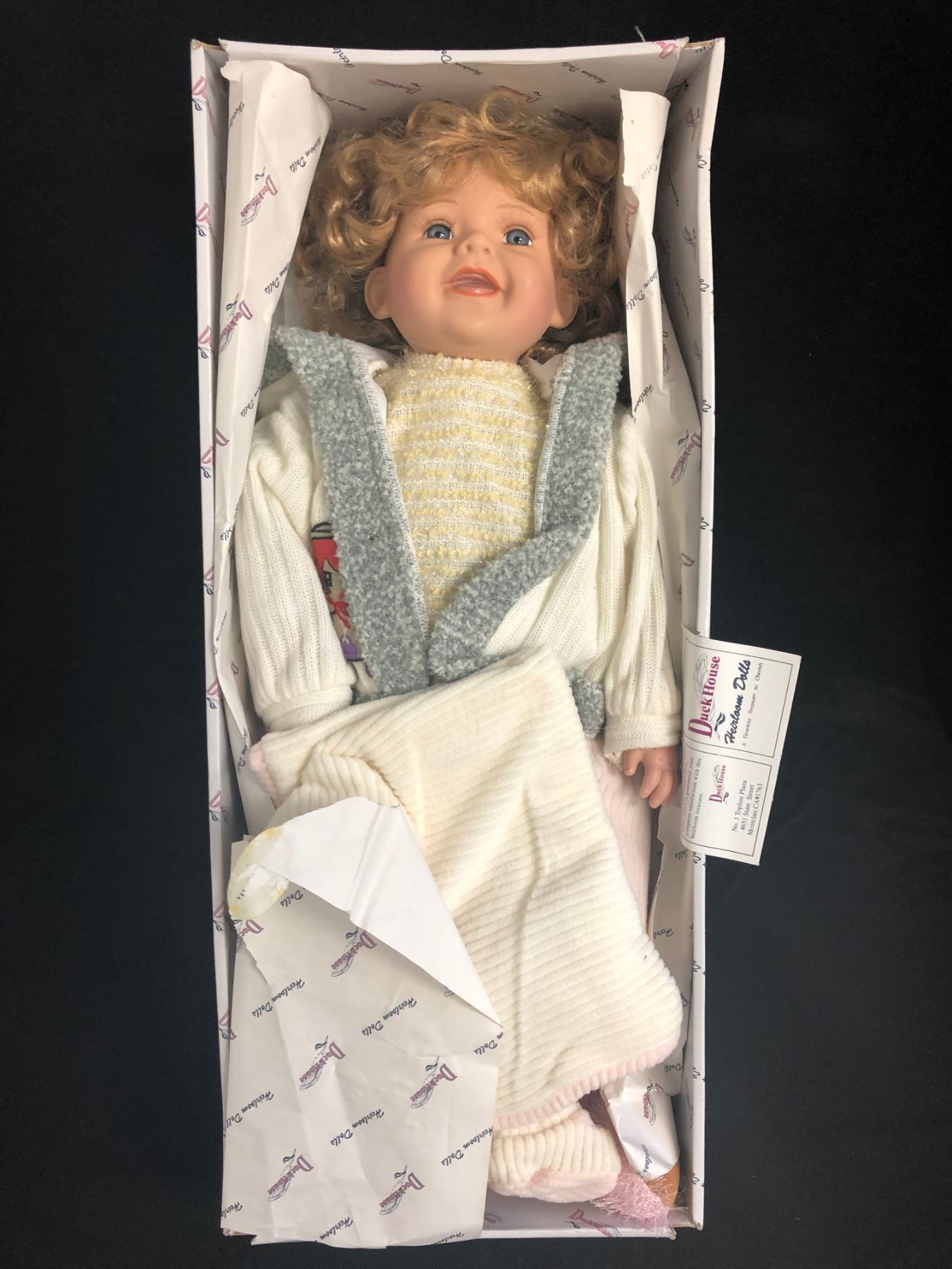 Vintage Duck House Heirloom Porcelain Doll (RARE)