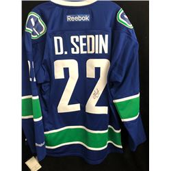 DANIEL SEDIN SIGNED CANUCKS JERSEY