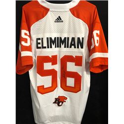 SOLOMON ELIMIMIAN SIGNED BC LIONS FOOTBALL JERSEY