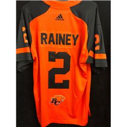 CHRIS RAINEY SIGNED BC LIONS FOOTBALL JERSEY