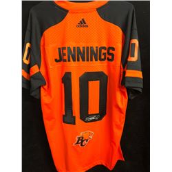 JONATHAN JENNINGS SIGNED BC LIONS FOOTBALL JERSEY