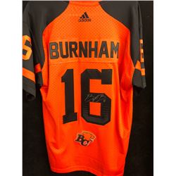 BRYAN BURNHAM SIGNED BC LIONS FOOTBALL JERSEY