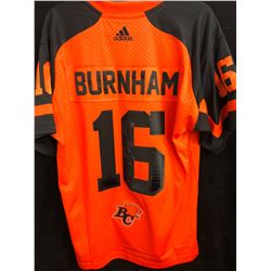 BRYAN BURNHAM SIGNED BC LIONS FOOTBALL JERSEY