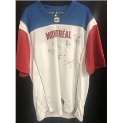 MONTREAL ALLOUETTES MULTI SIGNED FOOTBALL JERSEY