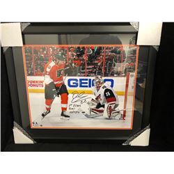 DALE WEISE SIGNED HOCKEY PHOTO FRAMED W/ COA